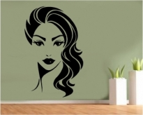 Autocolant salon infrumusetare chip femeie