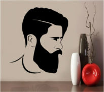 Sticker decorativ chip barbat