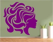 Sticker decorativ chip femeie