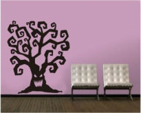 Sticker decorativ halloween tree