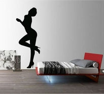 Sticker decorativ silueta femeie 16
