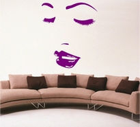 Sticker decorativ chip femeie
