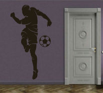 Sticker fotbalist sutand la poarta