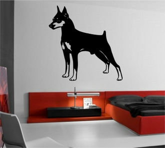 Sticker caine cu urechi ciulite