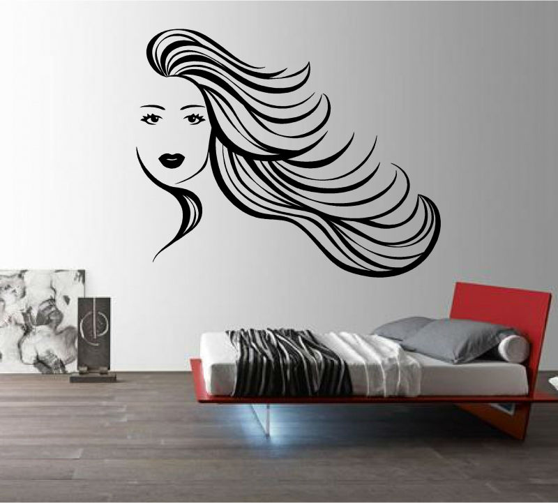 Sticker decorativ chip de femeie