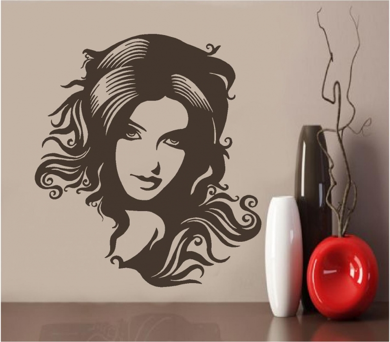 Sticker decorativ chip femeie
