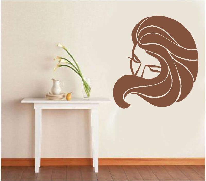 Sticker decorativ coafura femeie