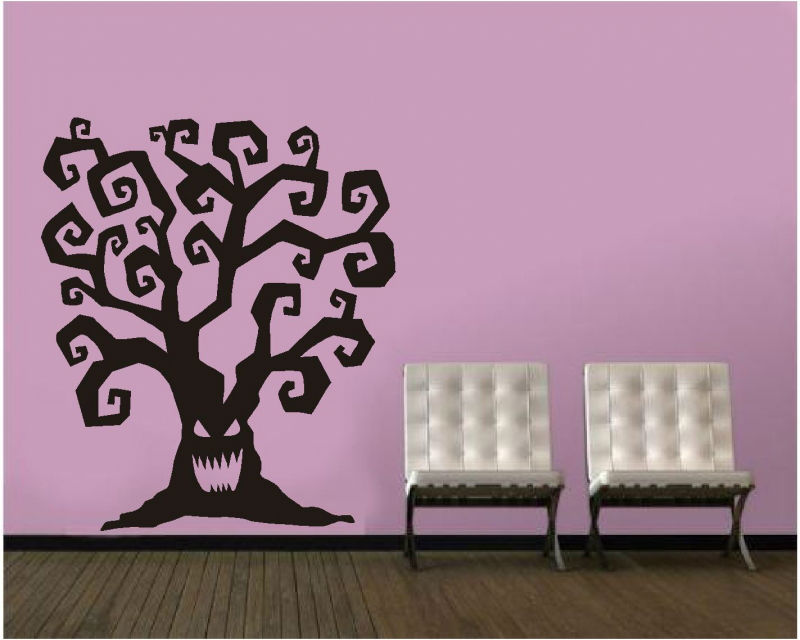 Sticker decorativ halloween tree