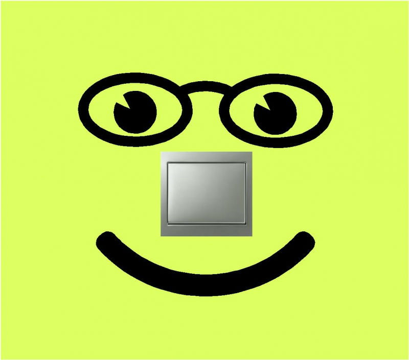 Sticker decorativ pentru intrerupator haios