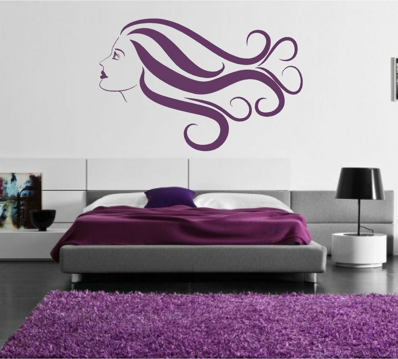Sticker Chip femeie cu parul in vant
