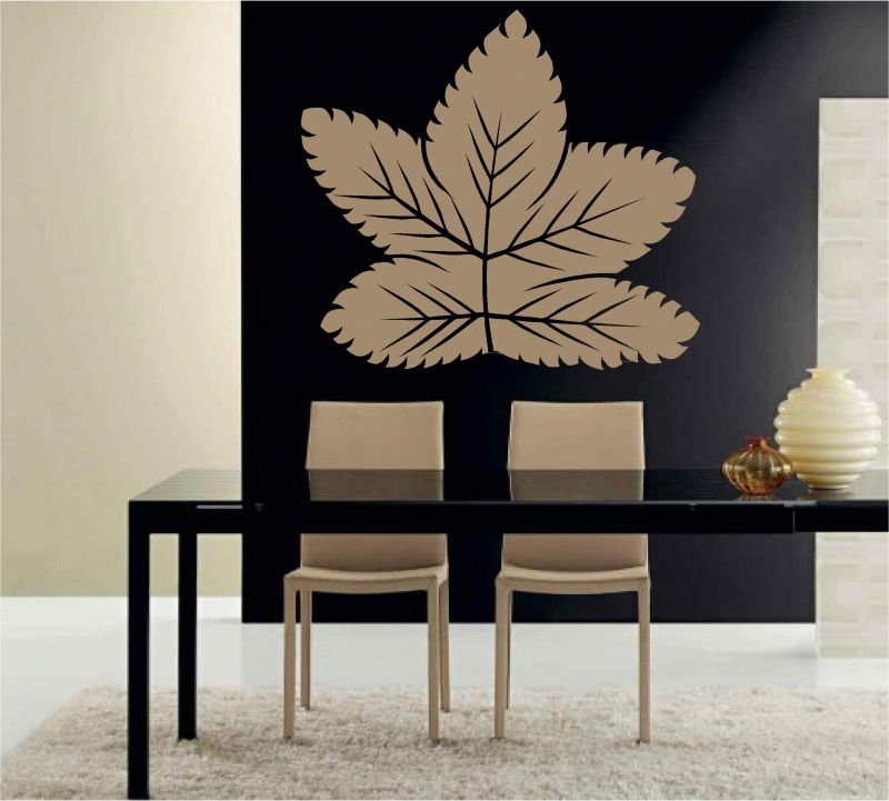 Sticker decorativ ramura cu frunze