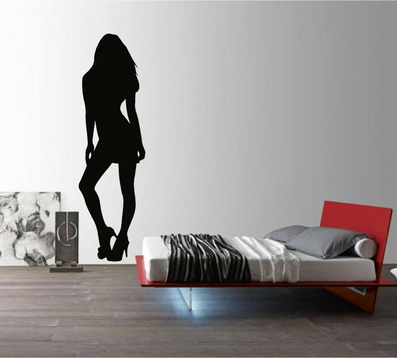 Sticker decorativ silueta femeie 15